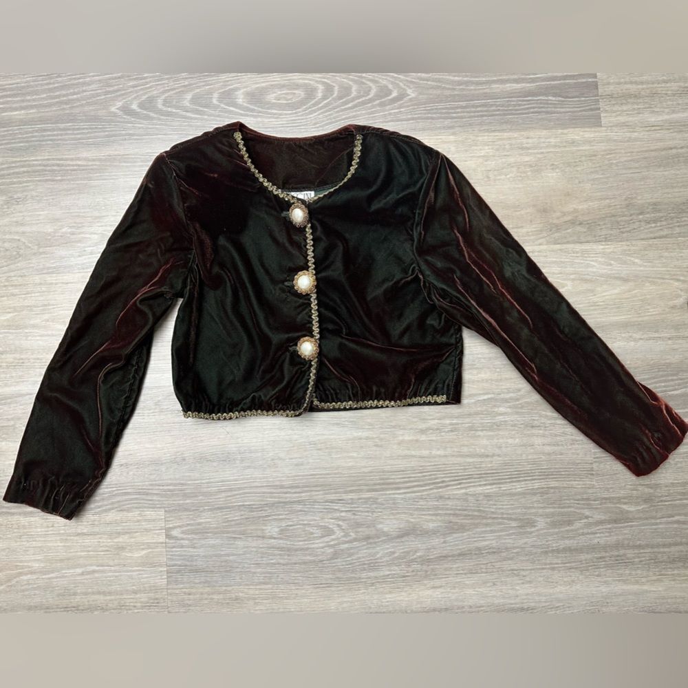 100% velvet vintage jacket from Puccini by timing size small